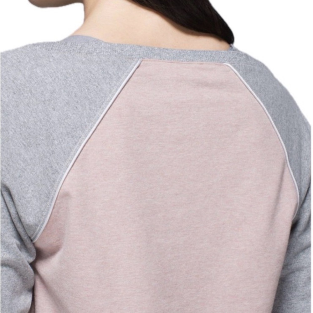 EUC! LULULEMON 🍋 Women’s Crew Love Pullover Heathered Berry/Medium Grey Size 6 - Picture 3 of 10